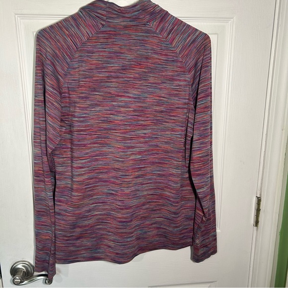 Merrell Select Wick Striped 1/4 Zip Long Sleeve Top Large Performance Purple - Picture 11 of 15
